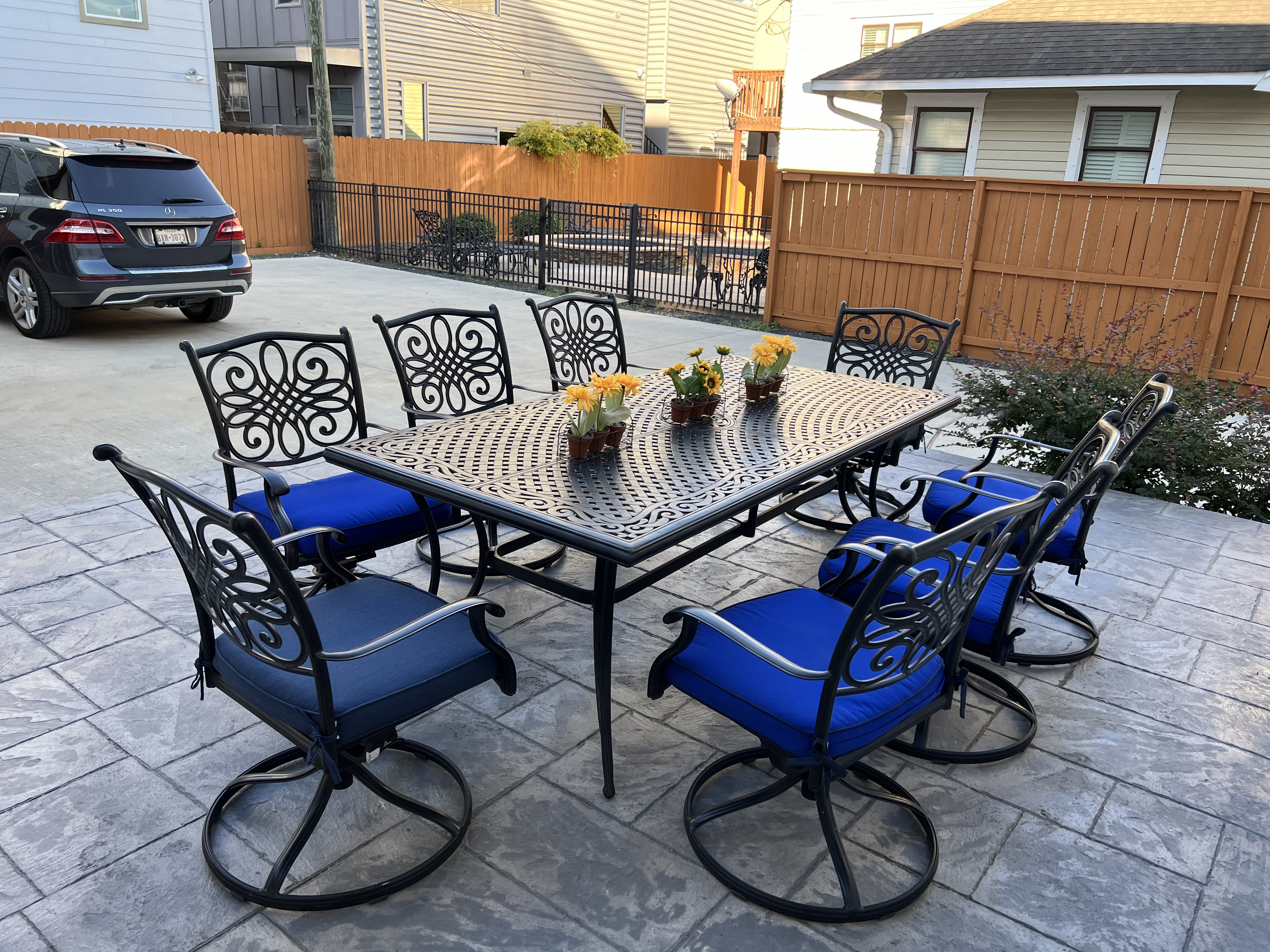 Rear patio parking view